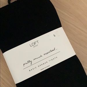 LOFT Opaque Black Tights BRAND NEW